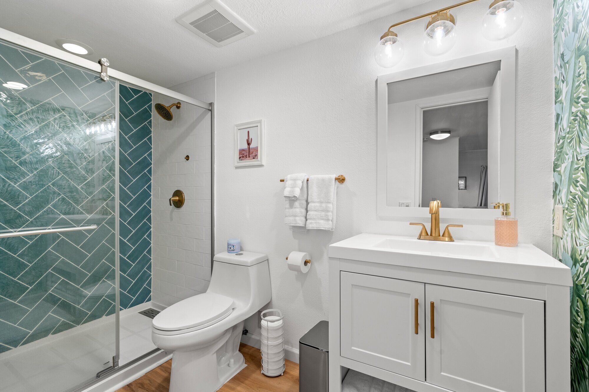 Dining area with natural materials at The Sundune Palm Springs