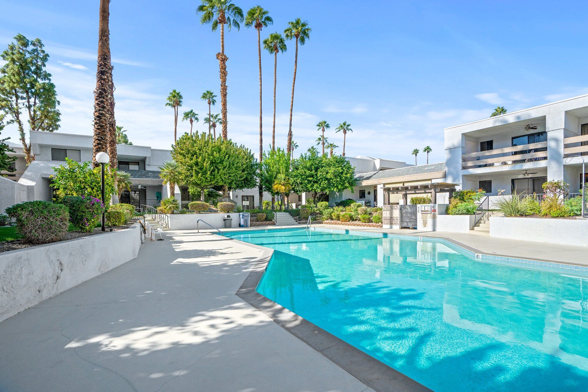 Evening ambiance at The Sundune vacation rental Palm Springs