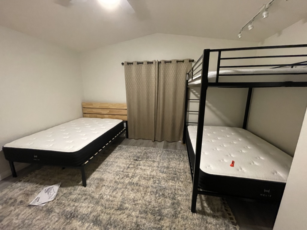 Bunk bed setup in a kids room at a Coachella Valley vacation rental, the kind of detail that shows a host thought things through