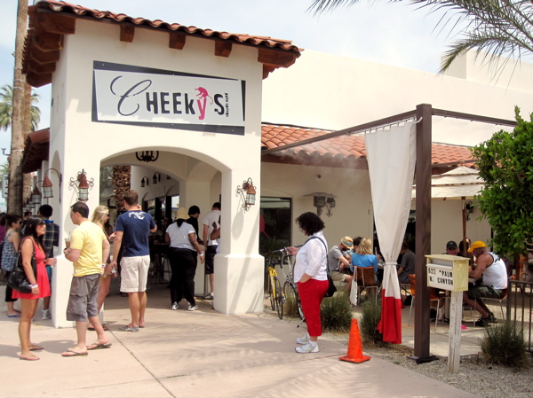Cheeky's restaurant in Palm Springs California, popular brunch spot with outdoor patio