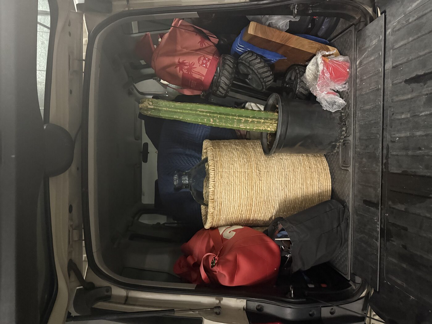 Honda Element packed for a desert camping trip from the Coachella Valley, ready for an early morning hike near Palm Springs
