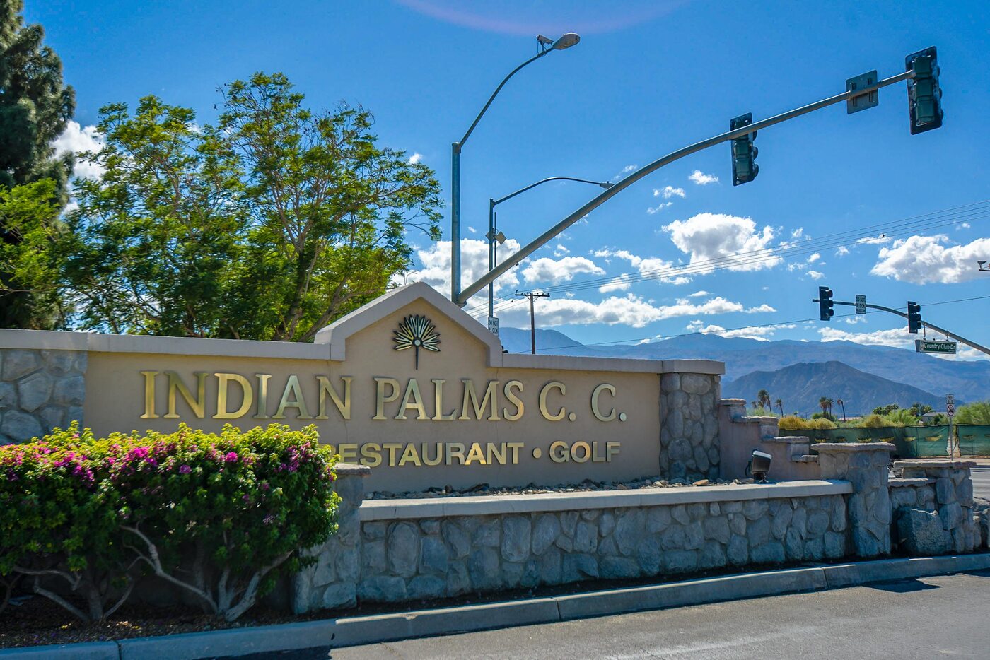 Indian Palms Country Club front entrance in Indio, California near the BNP Paribas Open venue
