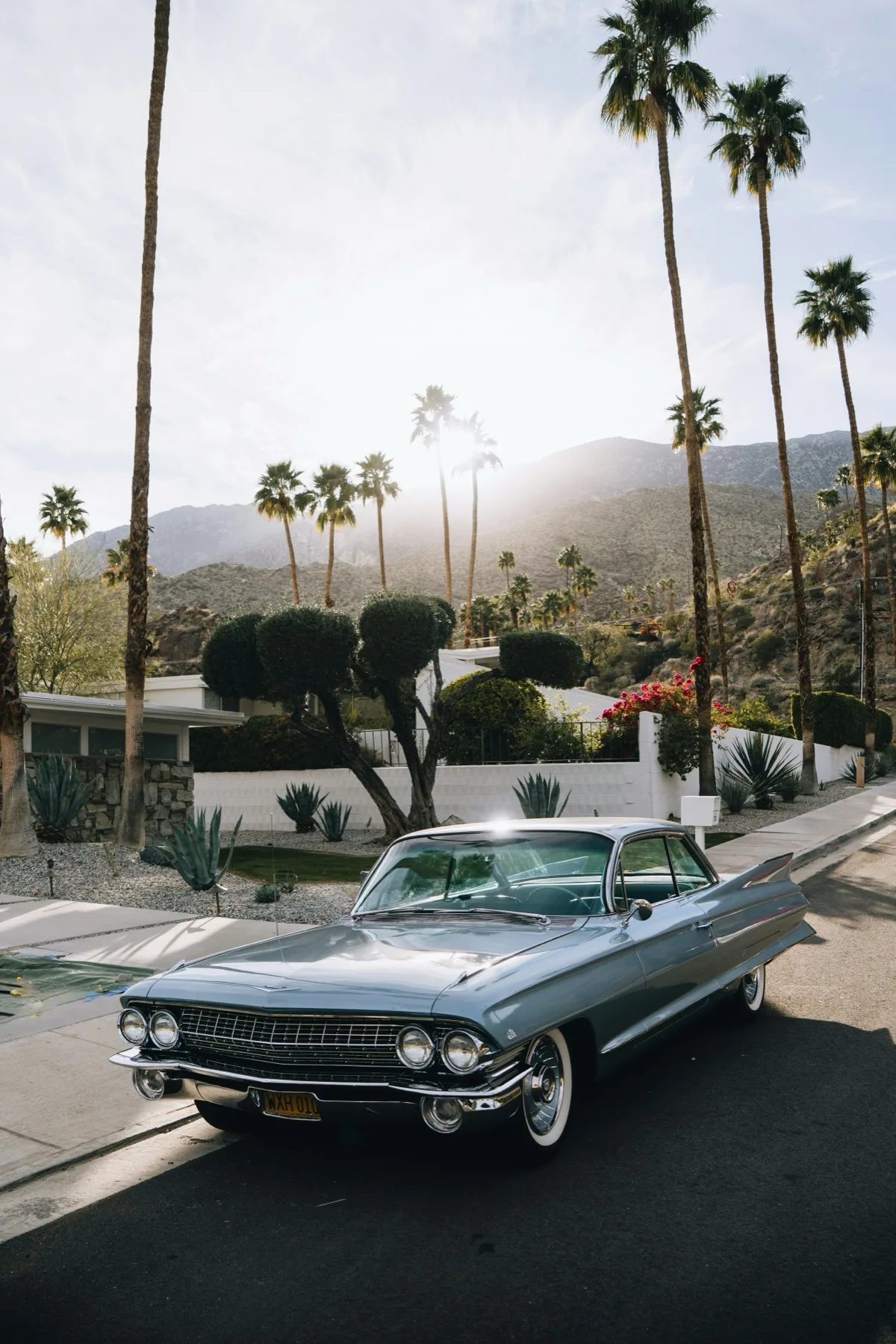 Vintage car on Palm Canyon Drive in Palm Springs, the setting for Village Fest Thursday night street fair